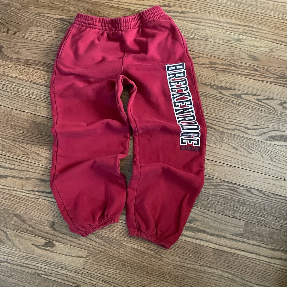 Breckenridge Red and Black Joggers with Elastic Cuffs